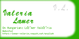 valeria lamer business card